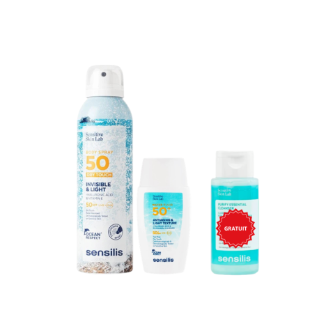 Pack Sensilis Protection Solaire SPF50+ Corps & Visage + Gel Nettoyant Offert Paraland