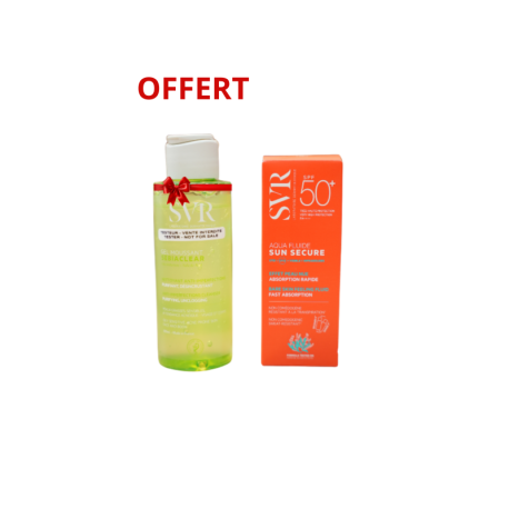 SVR Sun Secure Aqua Fluide SPF50+ + Sebiaclear Gel Moussant 100 ml Offert Paraland