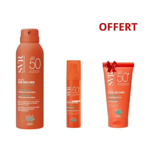Pack SVR Sun Secure Photo-Age SPF50+ + Brume SPF50+ + Sun Secure Blur SPF50+ Offert | Paraland