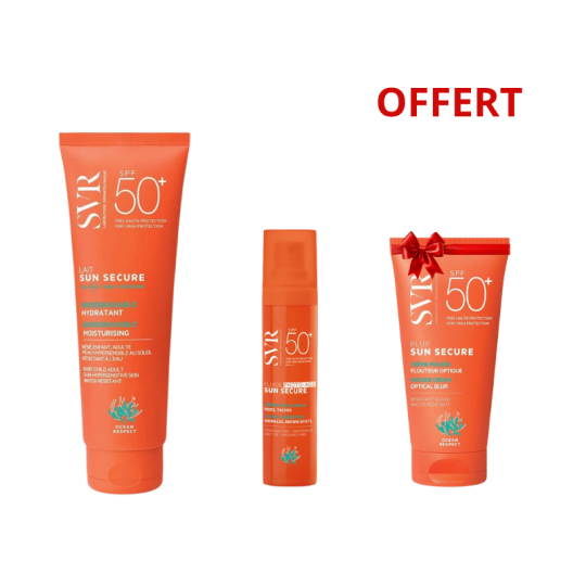 Pack SVR Sun Secure Fluide Photo-Age SPF50+ + Sun Secure Lait SPF50+ 250 ml + Sun Secure Blur SPF50+ Offert | Paraland