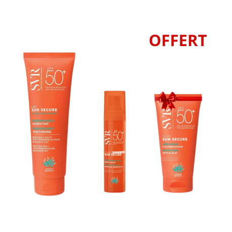 Pack SVR Sun Secure Fluide Photo-Age SPF50+ + Sun Secure Lait SPF50+ 250 ml + Sun Secure Blur SPF50+ Offert | Paraland
