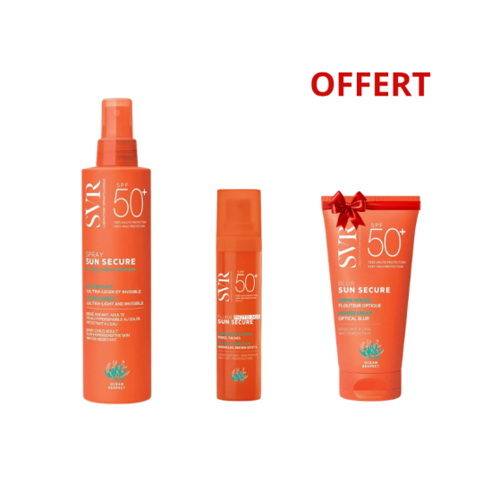 Pack SVR Sun Secure Fluide Photo-Age SPF50+ + Sun Secure Spray SPF50+ 200 ml + Sun Secure Blur SPF50+ Offert | Paraland