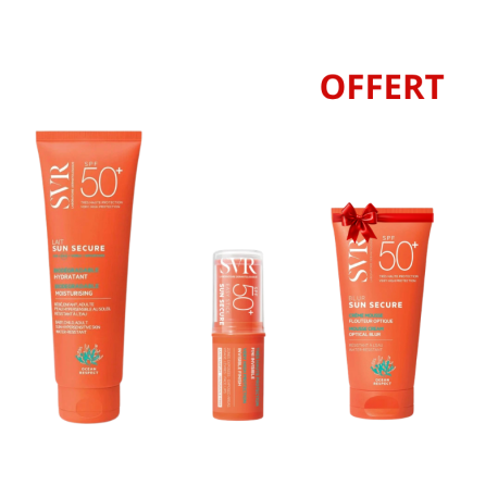 Pack SVR Sun Secure Easy Stick SPF50+ + Sun Secure Lait SPF50+ 250 ml + Sun Secure Blur SPF50+ Offert | Paraland