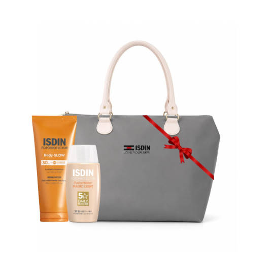 Pack ISDIN Body Glow SPF30 + Fusion Water Color Light SPF50 + Sac Offert | Paraland