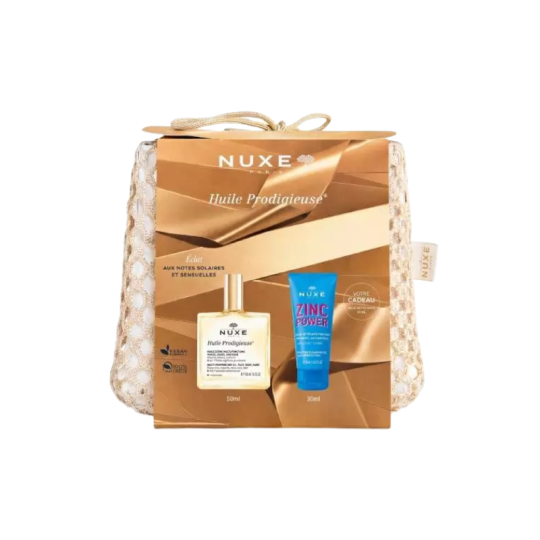 Coffret NUXE Huile Prodigieuse® 50 ml + Zinc Power Gelée Nettoyante Purifiante 30 ml Offerte | Paraland