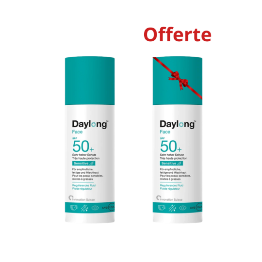 Pack Daylong Face SPF50+ Gel Fluide 2 x 50 ml – 1 Offert | Paraland