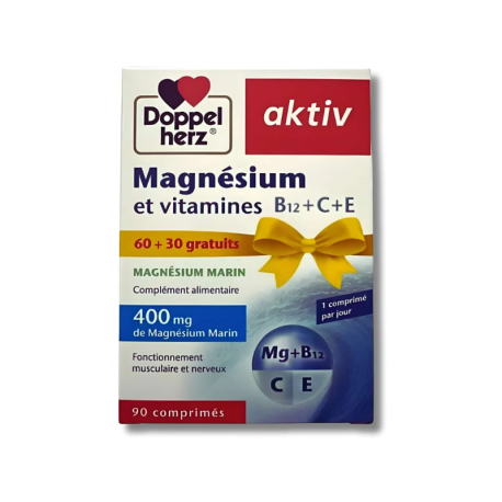 Doppelherz Aktiv Magnésium + Vitamines – 60 Comprimés + 30 Offerts | Paraland