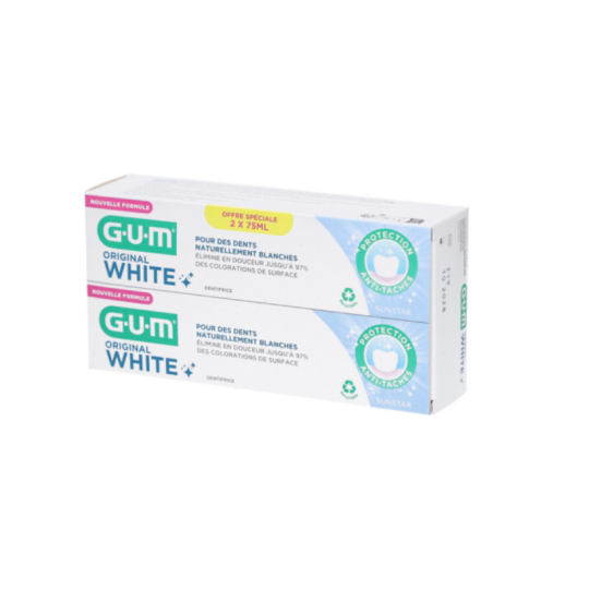 GUM Dentifrice original white duo, 2x75ml | Paraland