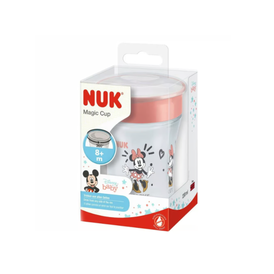 NUK Magic Cup 360 Disney Minnie Mouse Tasse d’Apprentissage 230 ml Dès 8 | Paraland