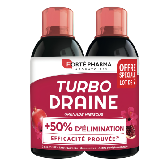 Forté Pharma TurboDraine Minceur Grenade Hibiscus Lot de 2