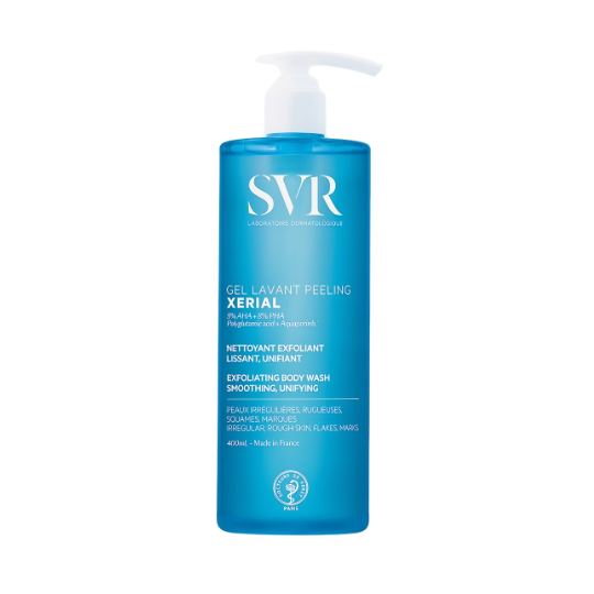 SVR Xerial Gel Lavant Peeling 400ml - gel douche exfoliant AHA PHA