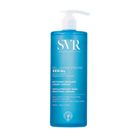 SVR Xerial Gel Lavant Peeling 400ml - gel douche exfoliant AHA PHA