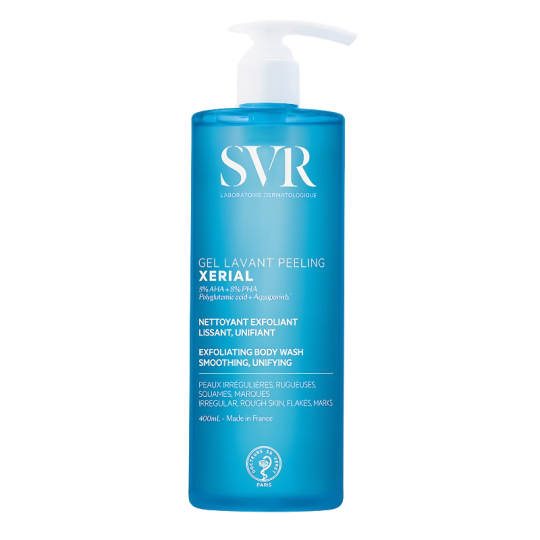 SVR Xerial Gel Lavant Peeling 400ml - gel douche exfoliant AHA PHA
