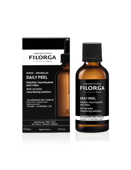 Filorga Daily Peel Anti-Rides 50ml - flacon et boîte, 10% Advanced Peel Complex + NCEF + Retinol-Like