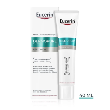 Eucerin DermoPure Clinical Peeling 10 Soin de Nuit Rénovateur 40ml