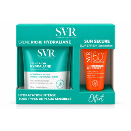 Coffret SVR Hydraliane Crème Riche 50ml + Sun Secure Blur SPF50+ Sans Parfum 15ml offert