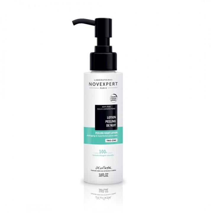 NOVEXPERT LOTION PEELING NUIT TRIO ZINC 115ML