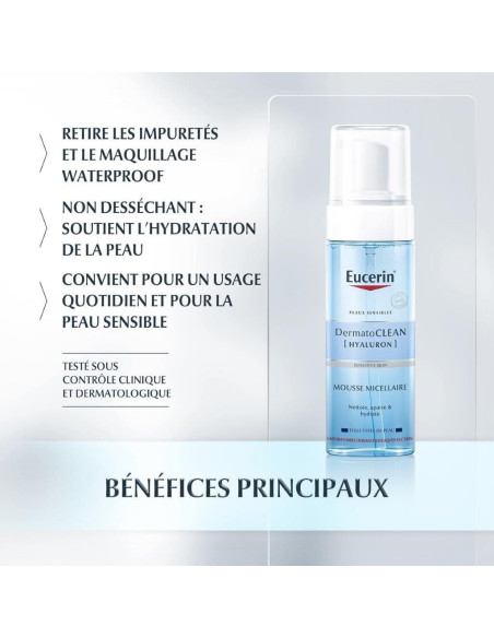 Eucerin DermatoClean [HYALURON] Mousse Micellaire 150ml