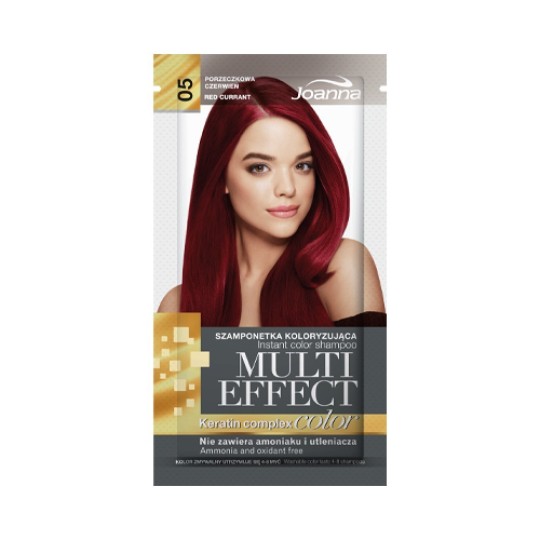 JOANNA MULTI EFFECT INSTANT COLOR SHAMPOO 05 - RED CURRANT