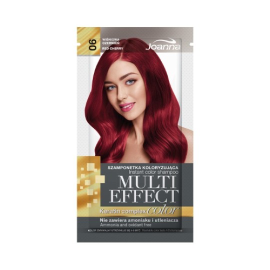 JOANNA MULTI EFFECT INSTANT COLOR SHAMPOO 06 - CHERRY RED