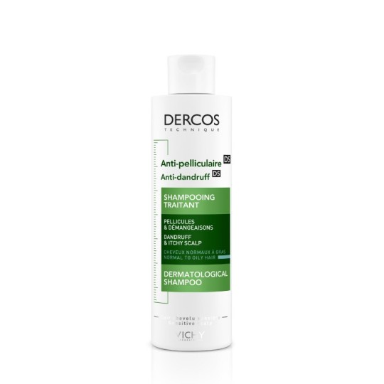 VICHY DERCOS ANTI PELLICULAIRE SHAMPOOING TRAITANT CHEVEUX NORMAUX A GRAS  200 ML