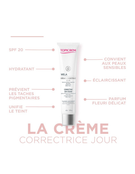 TOPICREM Mela Crème correctrice jour SPF 20, 40ml