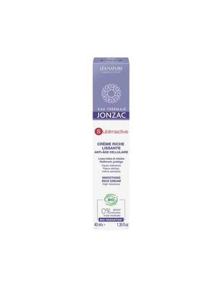 JONZAC SUBLIMACTIVE Crème riche lissante anti-âge, 40ML JONZAC SUBLIMACTIVE Crème riche lissante anti-âge, 40ML