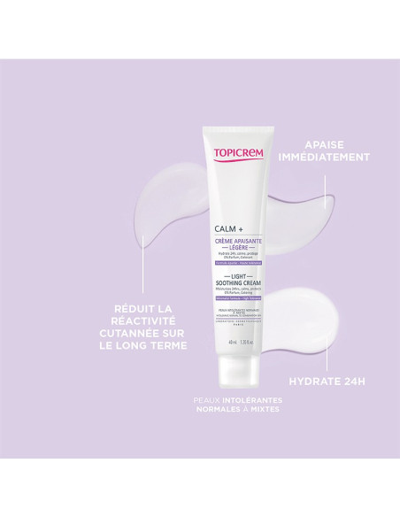 TOPICREM CALM+ Crème apaisante légère, 40ML