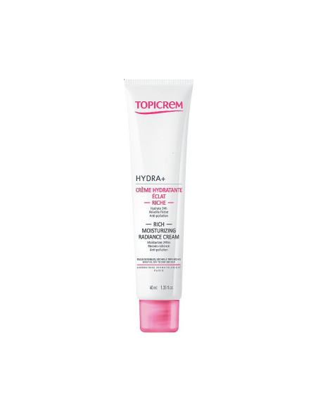 TOPICREM HYDRA+ Crème Hydratante Éclat Riche, 40ML