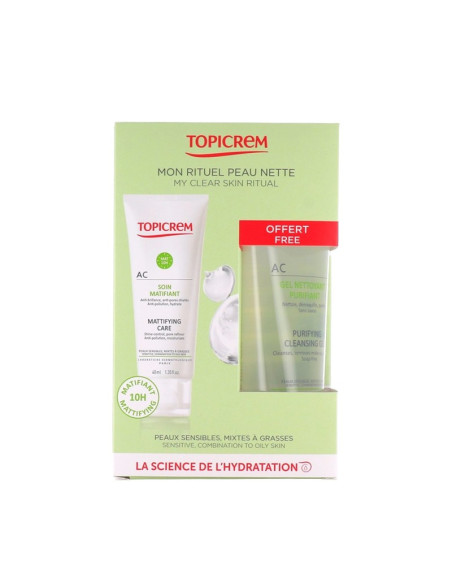Topicrem AC Soin Matifiant + AC Gel Nettoyant Purifiant