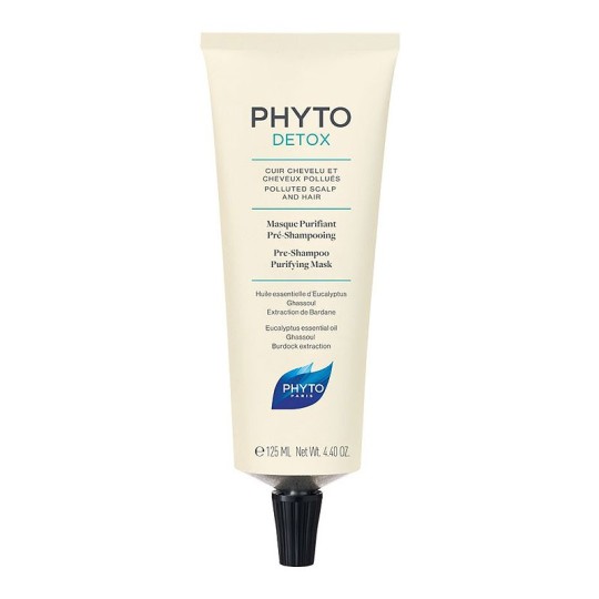 PHYTO PHYTODETOX Masque purifiant pré-Shampooing, 125ML