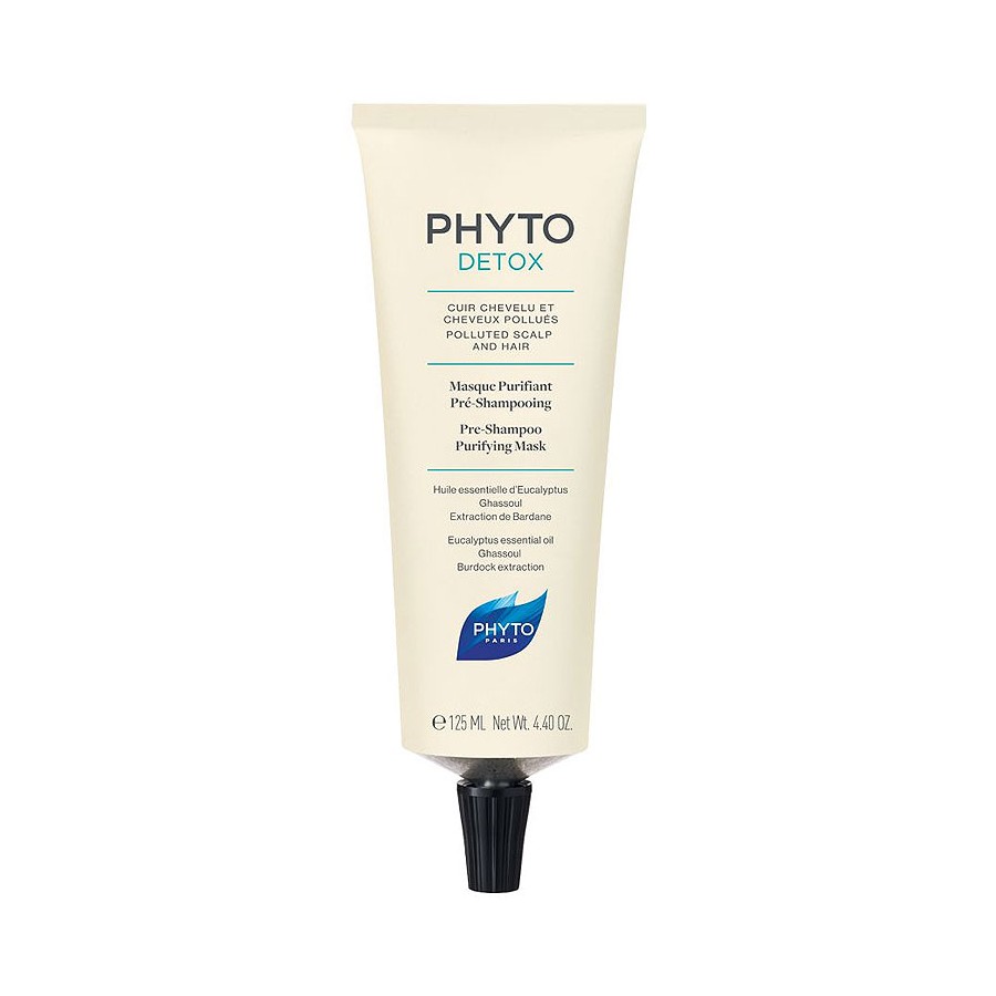 PHYTO PHYTODETOX Masque purifiant pré-Shampooing, 125ML