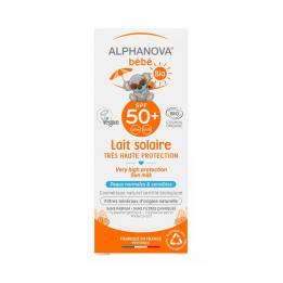 Alphanova Lait Solaire Bébé Bio SPF50+ 50Gr