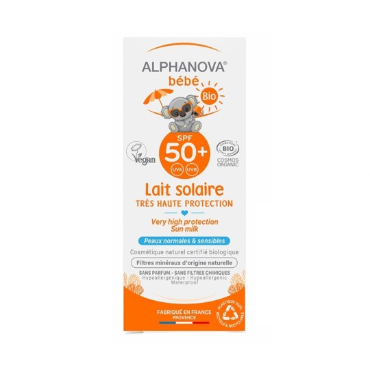 ALPHANOVA Crème Solaire Bébé Bio SPF 50+ 50Gr