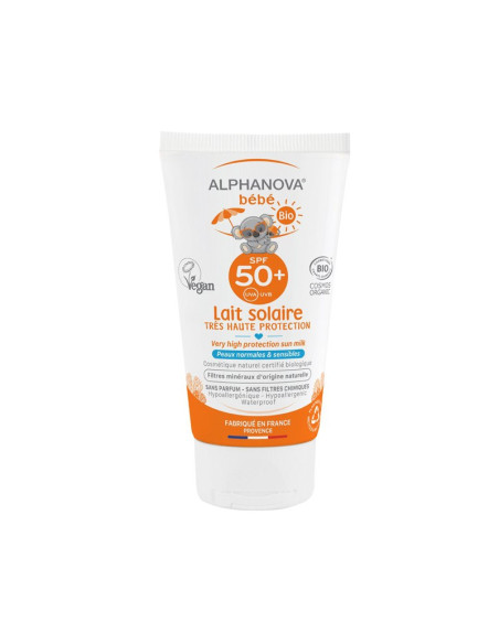 Alphanova Lait Solaire Bébé Bio SPF50+ 50Gr