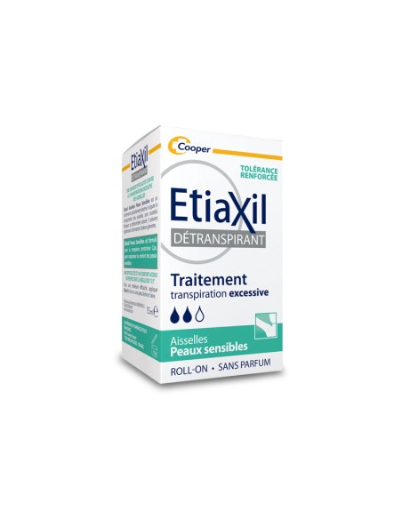 Etiaxil D Transpirant Peaux Sensibles Aisselles   Etiaxil Roll On Detranspirant Aisselles Peaux Sensibles 15ml 