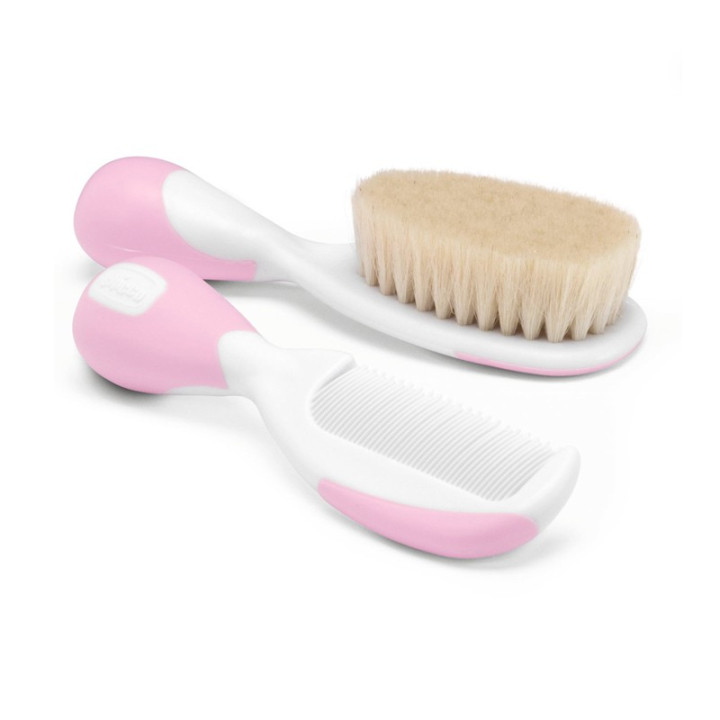Chicco Brosse Et Peigne Rose Bébé (+0 mois)