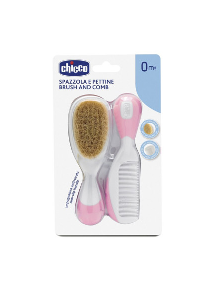 Chicco Brosse Et Peigne Rose Bébé (+0 mois)