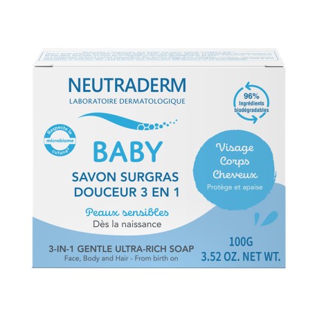 Neutraderm Savon Surgras Douceur 3-en-1 Baby