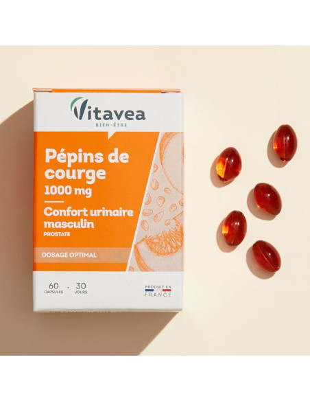 Vitavea Pépins de Courge 1000mg Confort Urinaire