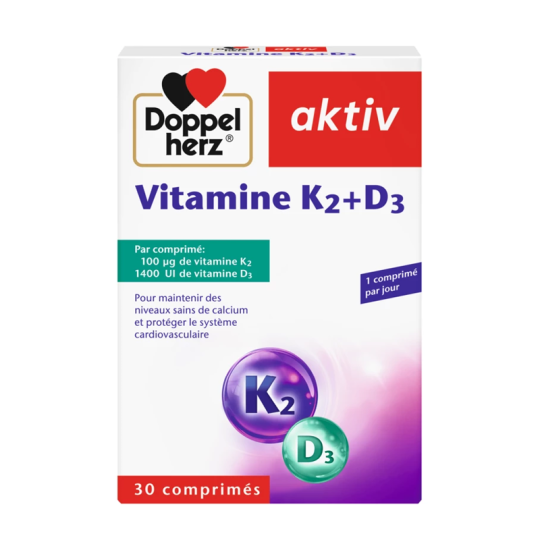 Doppelherz Aktiv vitamine K2+D3, 30 Comprimés