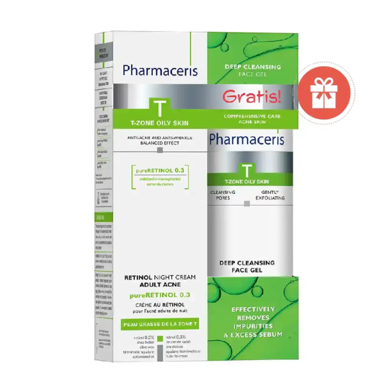 Pharmaceris Coffret Retinol Crème de nuit + Sebogel 200ml offert