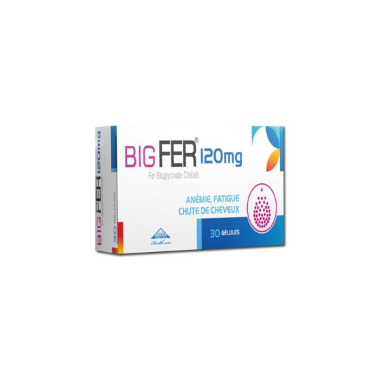 BigFer 120mg Fer Bisglycinate Chélaté