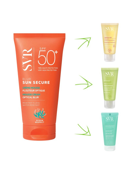 SVR Sun Secure Blur SPF50+ + Gel 55ml Offert SVR Sun Secure Blur SPF50+ + Gel 55ml Offert
