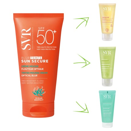 SVR Sun Secure Blur Teinté SPF50+ + Gel 55ml Offert