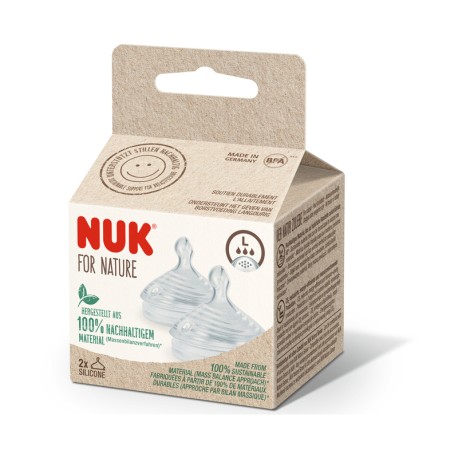 NUK Tétine De Biberon NUK for Nature L Silicone x2