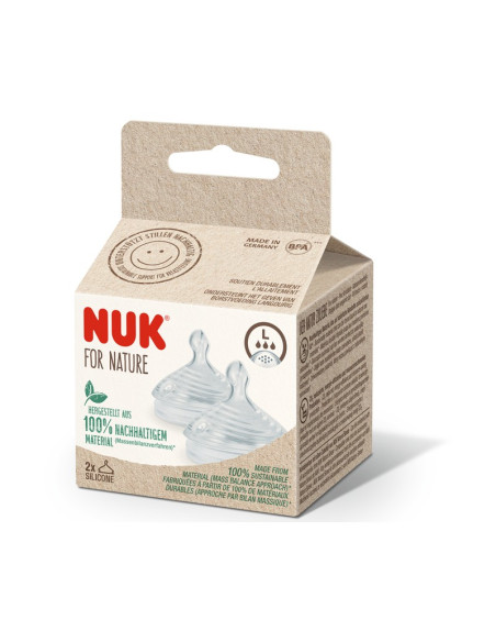 NUK Tétine De Biberon NUK for Nature L Silicone x2