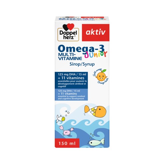 Doppelherz Aktiv Omega-3 Junior Multi-Vitamine Sirop 150ml