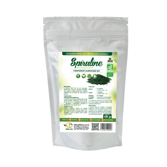 Eden Life Spiruline Paillettes 100Gr