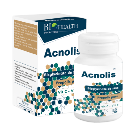 Biohealth Acnolis Bisglycinate de Zinc 30 Gélules